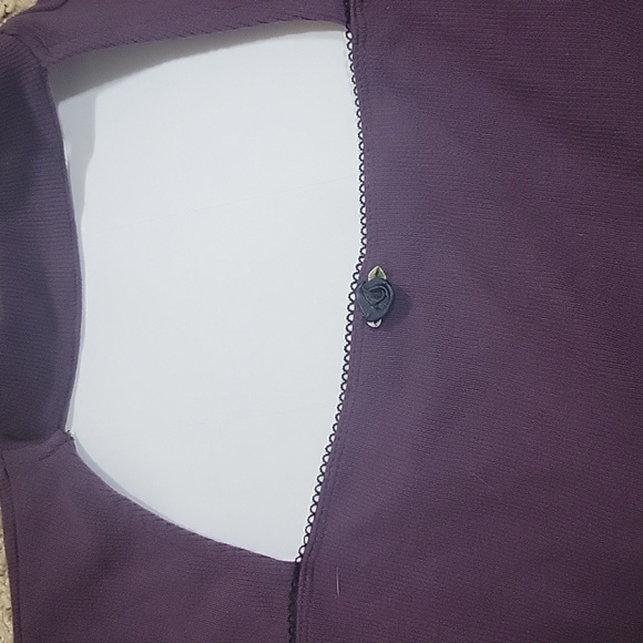 Cosmic Aura Purple Mock Neck Cutout Girls Long-Sleeve LG nwt - Picture 3 of 7